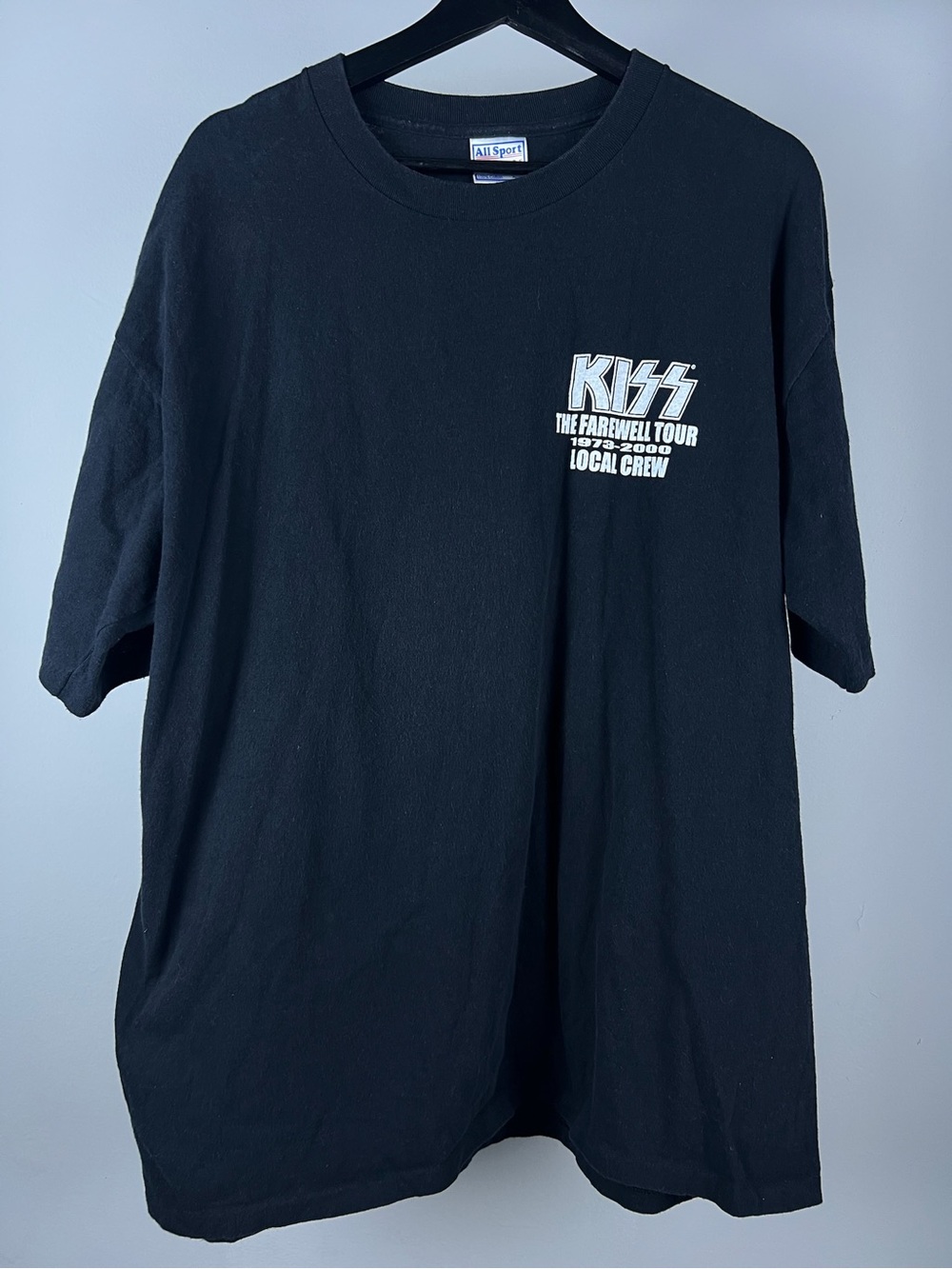 Vintage Single Stitch KISS Farewell Tour 1973 - 2000 local Crew T Shirt Size XL